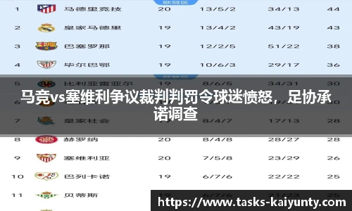 马竞vs塞维利争议裁判判罚令球迷愤怒，足协承诺调查